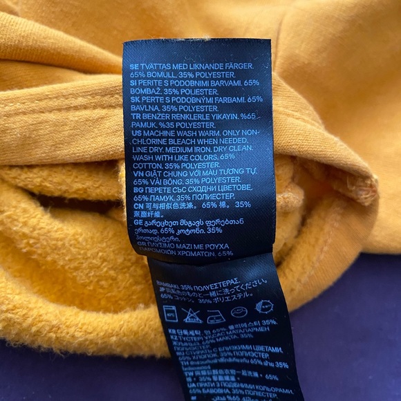 H&M Divided Mustard Yellow Long Sleeve Ruched Crop Top - Picture 8 of 9